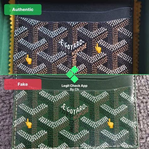 card holder goyard fake|authentic goyard card holder.